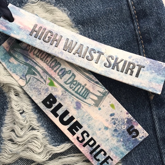 Distressed Jean Skirt - Picture 3 of 3